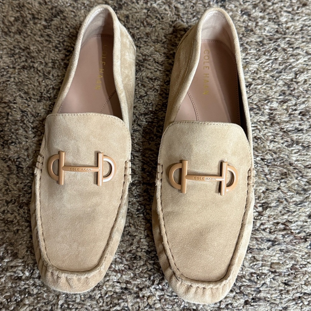 Cole Haan Tully tan suede driving Mocs Size 7.5 - Picture 3 of 13